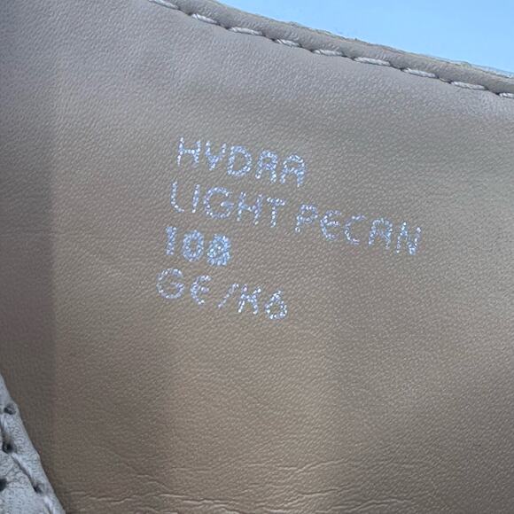 Earth Hydra Light Pecan Zipper Ankle Booties Peep Toe Block Heel Womens Size 10 - Picture 8 of 8